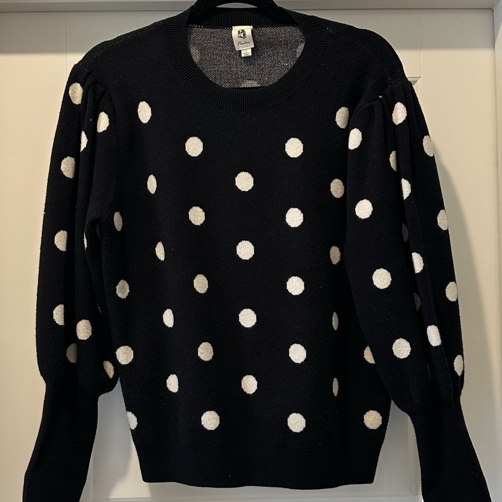 Black & White Polka Dot Sweater